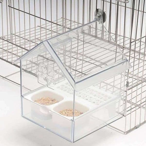 Bird Feeder and Water Bath Dish - Decorative Outdoor Birdhouse for Finches, Hummingbirds Attract to Patio, Garden, Balcony