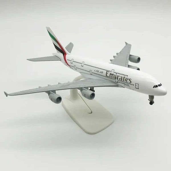 Airplane Airbus 20CM Alloy Aircraft Model Emirates Airbus A380 Resin Airplane Model Gift For Friends Toy plane For Children C260604
