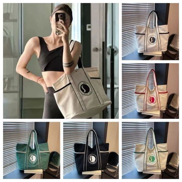 2026 New Designer Yoga Canvas Minimalist outdoor Daily Casual Commuting Shoulder Bag Shopping Tote Free Shipping 11