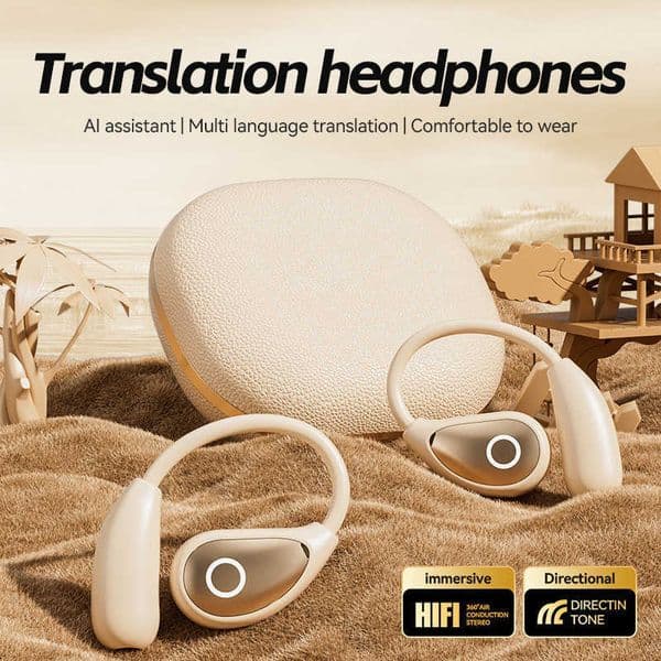New Electroplated M95 OWS Private Mold Bluetooth Earphones Non-in-ear Ear Hook Long Battery Life Wireless Translation EarphonesL260604