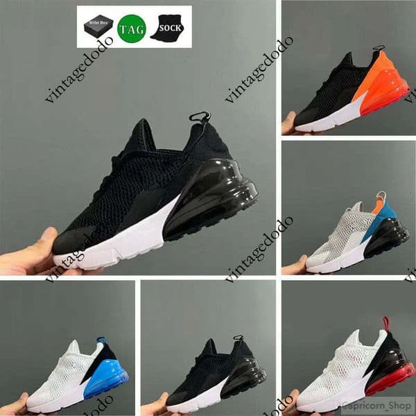 270 Sports Kids Running Shoes Children Triple Black ALL White Top Quality Photo Blue Spirt Teal Platinum Trainers
