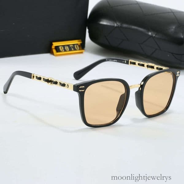 Designer jewelry channels sunglasses Womens Sunglasses Trendy Cool Anti-Glare Rimmed Fashionable Personality Sunglasses cc sunglasses