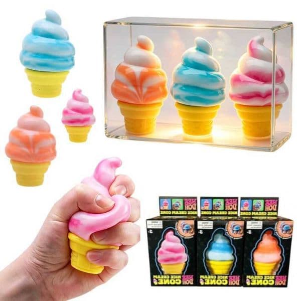 Nee Shaped Doh Ice Cone Sensory Fidget Toy Stress Relief Squeeze Surprise ParTY Gift Ornament C260604