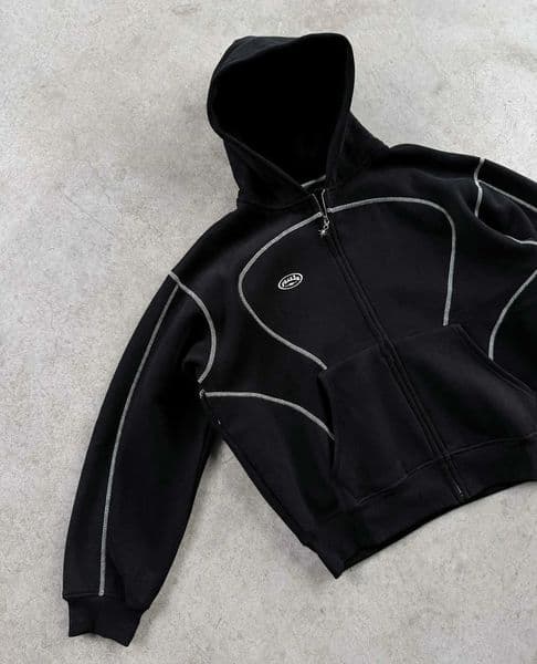 hoodie retro zipper print hiphop jacket loose hooded sweatshirt street clothing for men and women S260604