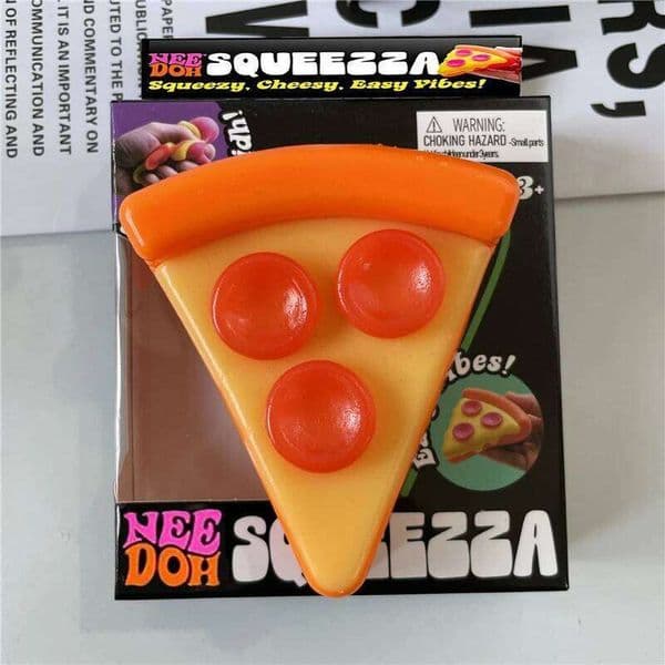 Needoh Squeezzza Pizza Sensory Stress Reliever Fidget Anxiety Focus Non-toxic Squeeze Stretch Toy For Adults Kids 26L0604 26L0604