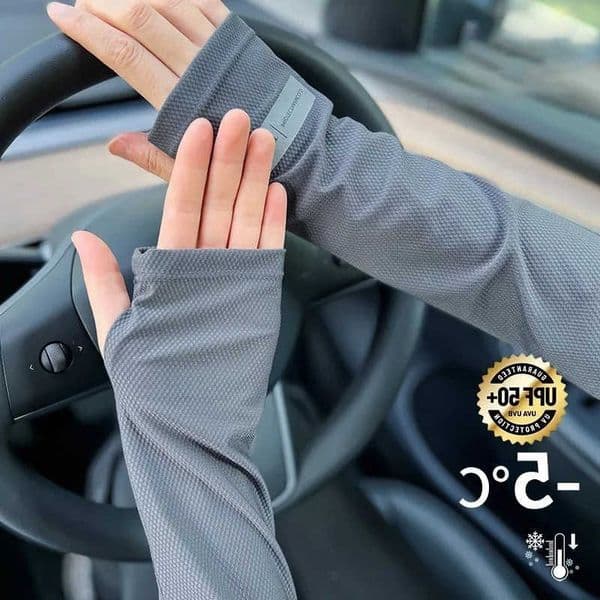 Ice Women Men Sun Protection Sleeves Summer Travel Outdoor Cycling Beach Gloves Arm Guard UV Protection Loose Breathable Sleeves M260604
