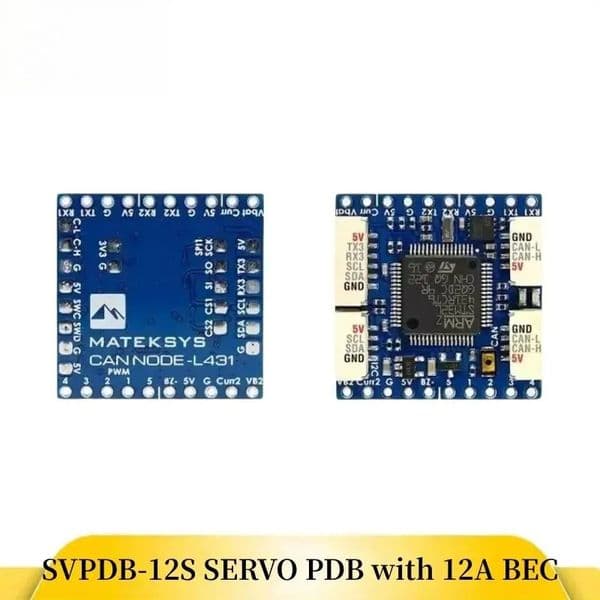 MATEK New CAN-L431 AP-Periph CAN Node DroneCAN 26X26mm Works with ArduPilot GNSS Compass Barometer and Airspeed Detecting Sensor for Multirotor Flight Layout