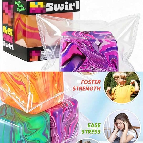 Handmade 1 Pack Squishy Tab Rotating And Squeezing Cube Toys Provide a Relaxing Sensory Fingertip Experiencewith Bright Colors L260604