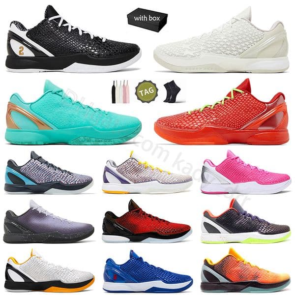 Kobe 6 6s Mamba Protro Designer Mens Womens Basketball Shoes Reverse Grinch Mambacita X-Ray Venice Beach Pink Del Sol Dark Knight Kobeshoe Outdoor Sneakers Trainers