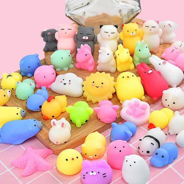 For Party Gift Squishy Toy 5-50PCS Cute Animal Antistress Ball Squeeze Mochi Rising Toys Abreact Soft Sticky Stress Relief C260604