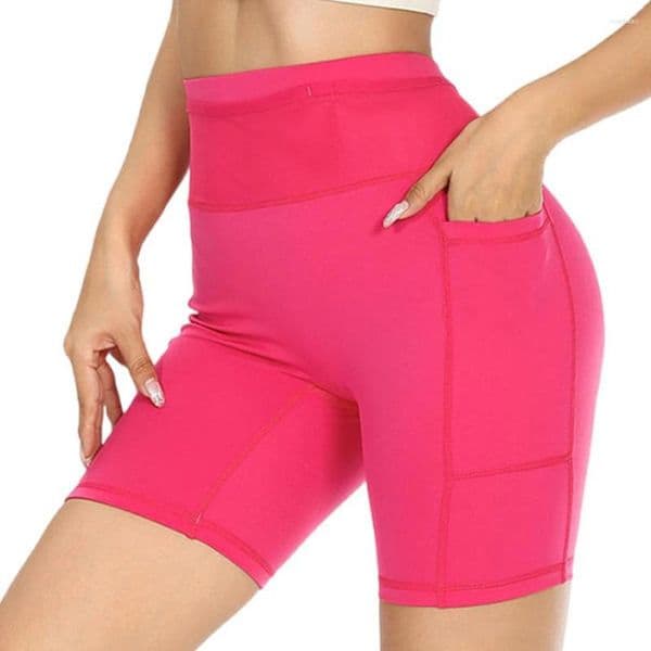 Active Shorts Womens 6 Pockets Yoga Running Outdoor Sports Training Exercise Riding Fitness Hiking Breathable Quick Dry