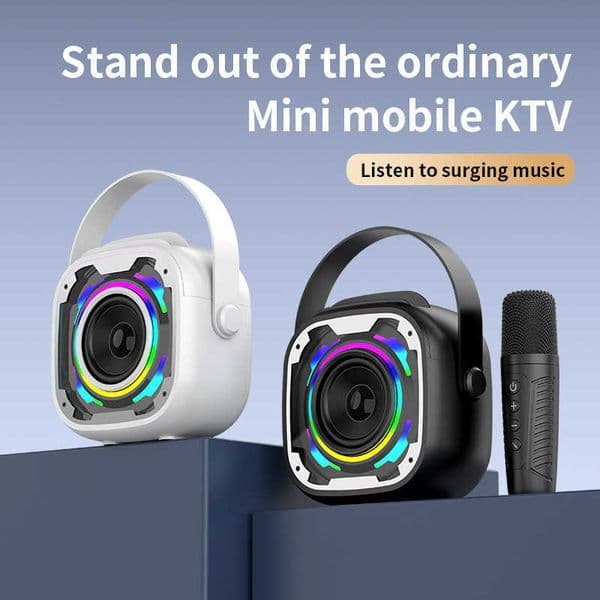 Bluetooth New Wireless Microphone Speaker V11 All-in-One Karaoke Outdoor Portable Desktop Small Subwoofer Speaker L260604