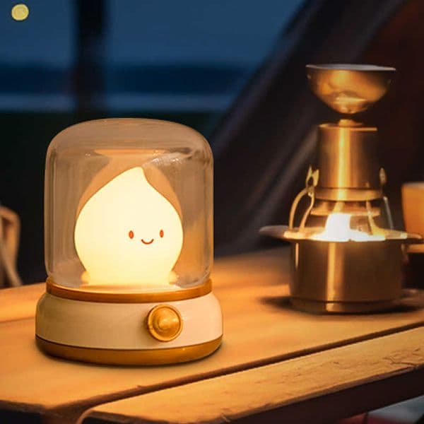 Candle Light Cute Night Flame Lamp Desktop LED Decorative Lamp USB Rechargeable Night Light Bedroom Creative Childrens Gift C260604