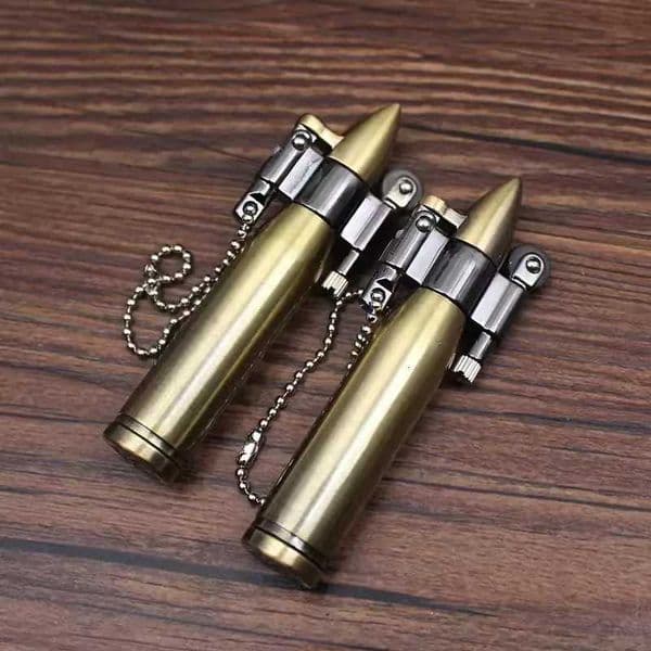 sandblasted Retro blet wheel lighter Metal keychain lighter Pipe Outdoor fire starting tools Festival gifts J260604