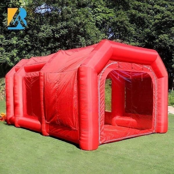 Giant Blow up Spray Booth Red Inflatable Paint Booth for Eco-friendly Workshop