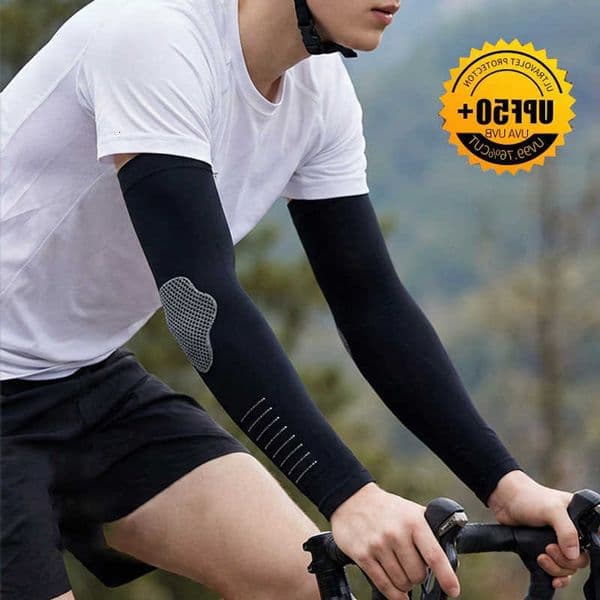 Sunscreen Summer Ice Sleeves Silk for Unisex High Elasticity Quick Drying Breathable Outdoor Fishing Cycling Sports Arm Sleeves M260604