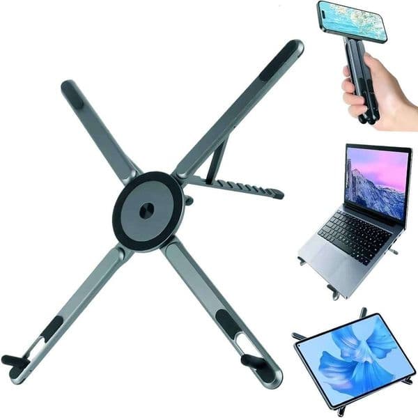 Universal Magnetic Phone Stand Foldable Selfie Stick Handheld Multifunctional Mini Desktop Holder For iPhone All Tablets Laptops