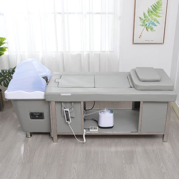 Professional Head Spa Bed Equipment Salon Furniture Massage Table Thai Hair Washing Bed Head Spa Sink Head Therapy Shampoo Bed
