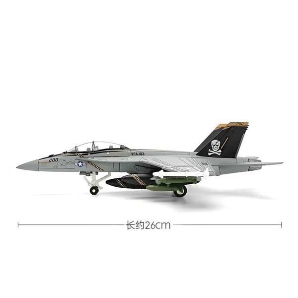 172 Scale F18 FA-18 VF103 Grumman Tomcat Super Hornet F/A-18F Pirate Flag Fighter US Navy Plane Military Model C260604