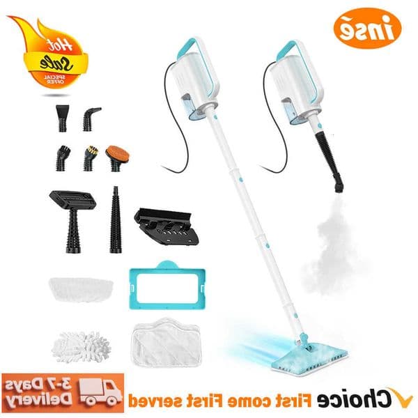 Powerful Mop 1200W INSE Scrubbing Steam Steam Vac Mop High Temperature Detachable Hard Floor Steam Cleaner for Carpet Kitchen F1 C260604