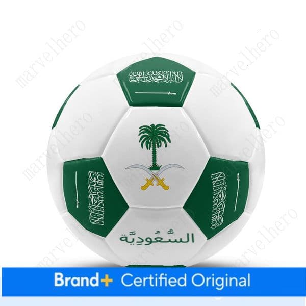 Saudi Arabia Flag Soccer Standard Size 5 PU FootBall Countries participating in the 2026 World Cup Waterproof Wear Resistant Match Ball For Training Gifts