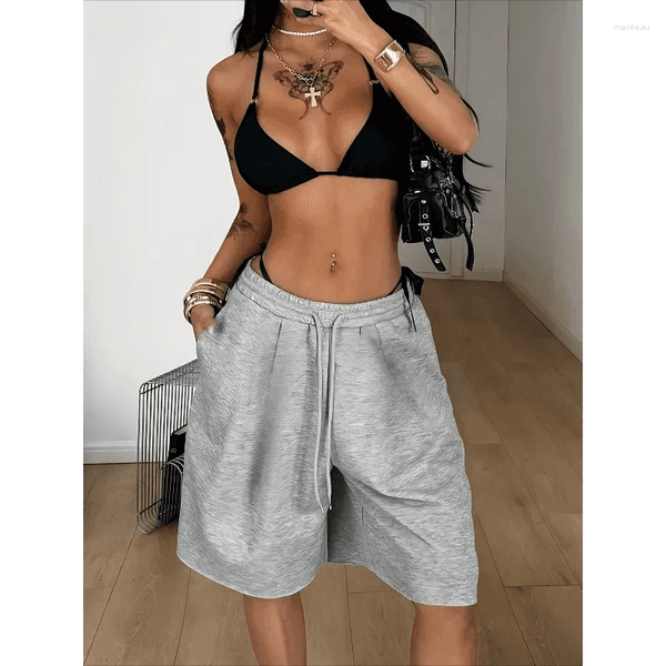 Women's Shorts Fashion Spring/Summer Street Style Fake Leisure Sports Basic Unisex