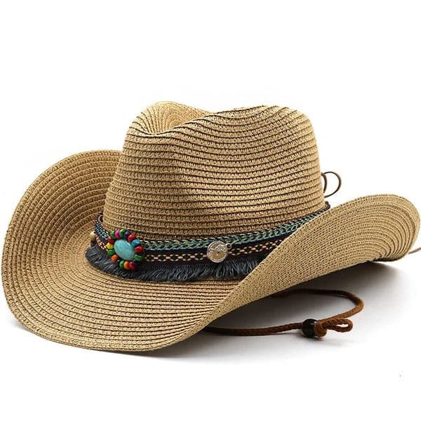 Western Cowboy Straw Hat For Men And Women Summer Bohemia Outdoor Wide Brim Sun Hats Holiday Beach Breathable Jazz Cap 260603