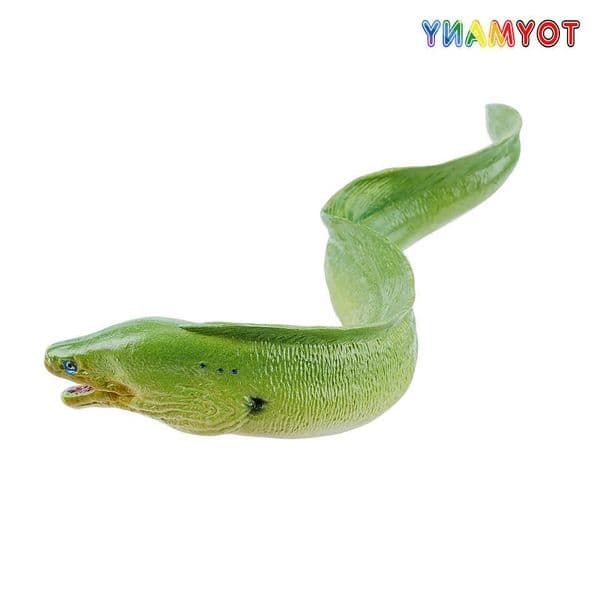 Simulation Toymany Green Moray Eel Ocean Animal Model Toy Mini Figures Dolls Action Figurines Toys Children Gift Cake Decoration L260604YHKK