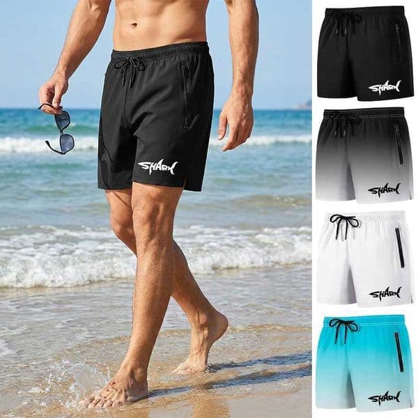 Graphic Men's Board Shorts Summer Casual Beach Shorts with Mesh Liner Zipper Pockets Quick Dry Swim Trunks Bathing Suit Z260604