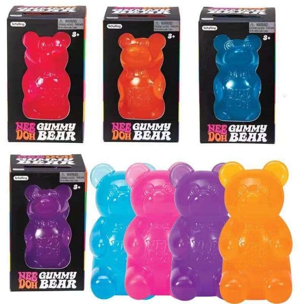 NeeDoh Cute Gummy Bear Maltose Soft Squeeze Blind Box Animal Shaped Squishy Fidget Toy Stress Relief All Ages 3 and Up 26L0604 26L0604
