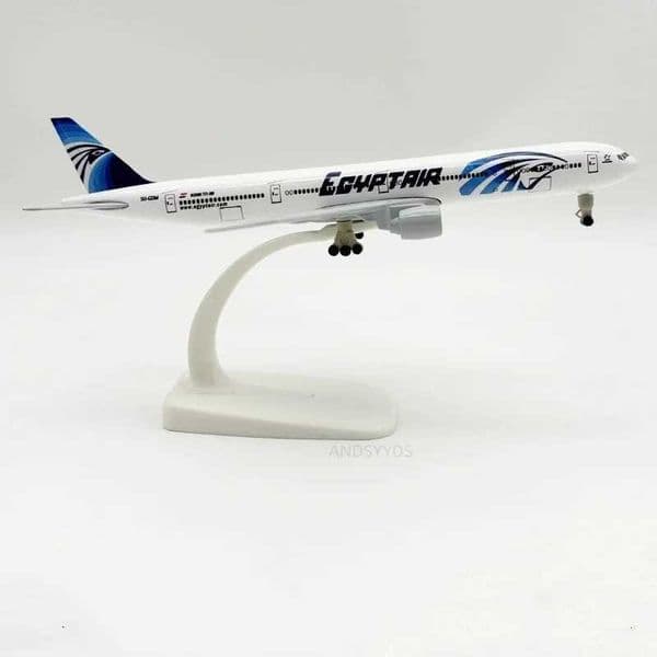 20cm Aircraft Model Egypt B777 Series Metal Diecast Airplane Models Metal B777 Airways with Landing Gears Home Decor C260604