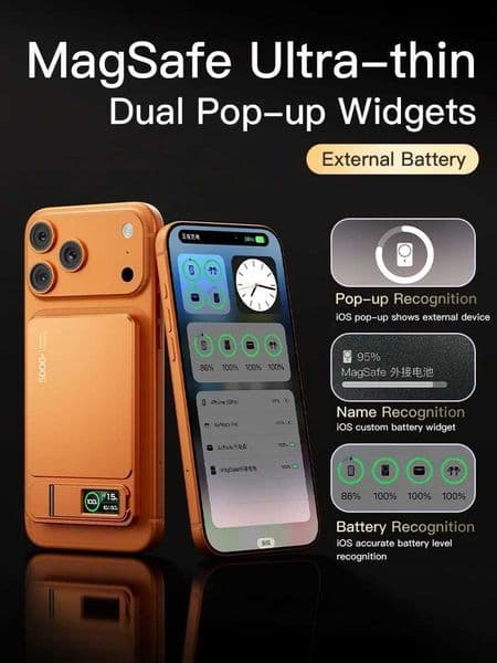 Power 10000mAh Slim Bank for Magnetic Wireless 20W Fast Charging Portable External Battery For iPhone 12-17 Pro Samsung L2606049RYK