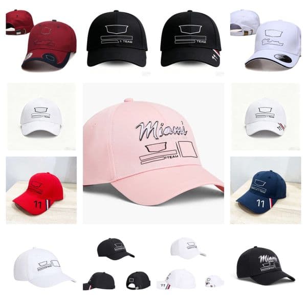 2026 New High Quality F1 Miami Limited Edition Embroidered Baseball Hat Retro Bent brimmed Hat Salutes Miami Racetrack Soft Top Racing Theme Casual Hat