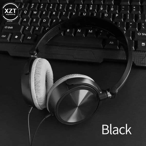 Wired Headphones Over Ear Headsets HD Bass HiFi Sound Music Stereo Earphone Flexible Adjustable Headset for PC Phone W260604