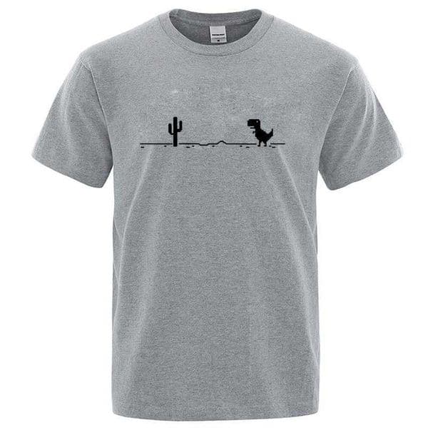 T-shirts Mens Printed Dinosaur Cactus Funny Tops Summer Cotton T-shirt for Men Casual O-Neck Tee Shirts Streetwear Basic Top D260604