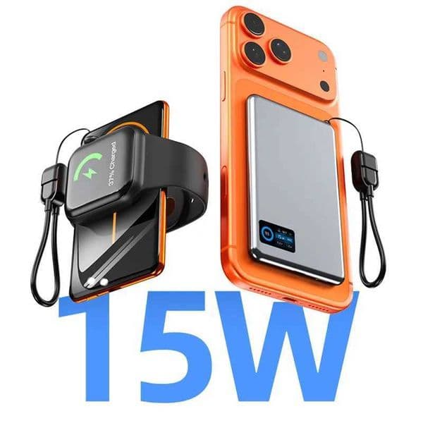 Magnetic Power Wireless Bank PD 20W Portable Auxiliary Battery Pack For Watch Earphones For iphone for Mafesafe Powerbank L260604