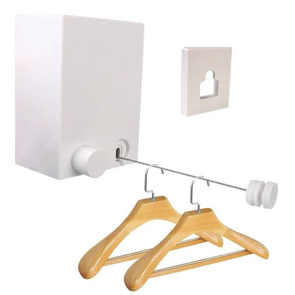 Retractable Clothesline 4M Wall-mounted Washing Clothes Hanger Laundry Line Indoor Outdoor Balcony Invisible Drying Lines ddmynov