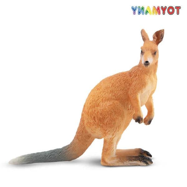 Simulation Toymany Standing Kangaroo Wildlife Animal Model Toy Mini Figures Dolls Action Figurines Toys Children Gift L260604YGD0