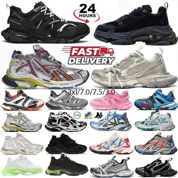 Designer Casual Shoes Track Runners 7 7.0 Sneakers 7.5 3.0 Paris Triple s White Black Pink Grey Beige 3xl sneakers Mens Womens Trainers Tennis Shoes C6hq#