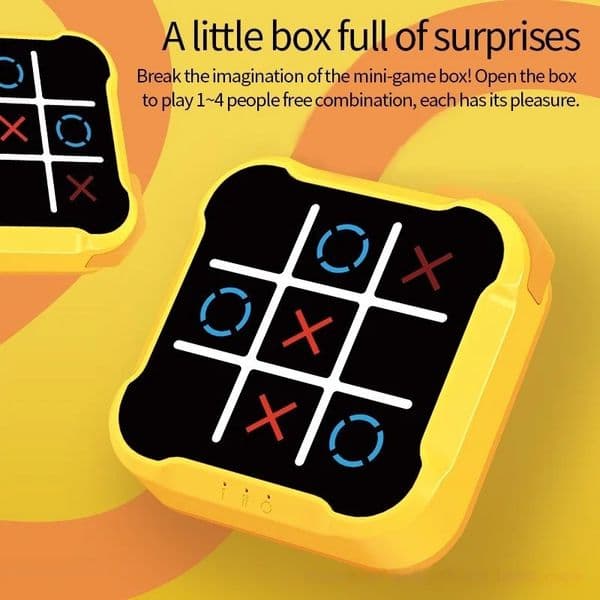 Multi-function Tic-Tac-Toe Video Game Childrens Educational Toys Portable Board Game Board Game Set Family Games 260603
