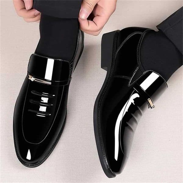 Shoes Mens Dress Formal Business Oxford Gloss Patent Slip On Loafers Casual Driving Boat Shoe For S260602