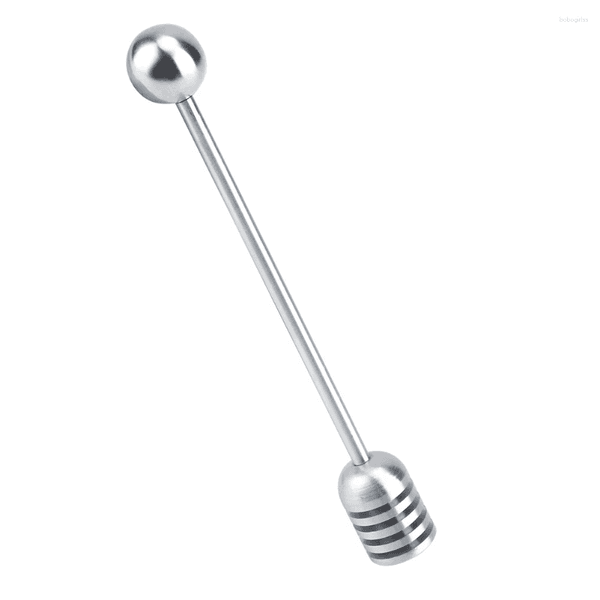 Spoons 15.5cm Honey Stick Spoon Solid Dipper 304 Stainless Steel Drizzler Stirrer Mixing Tool