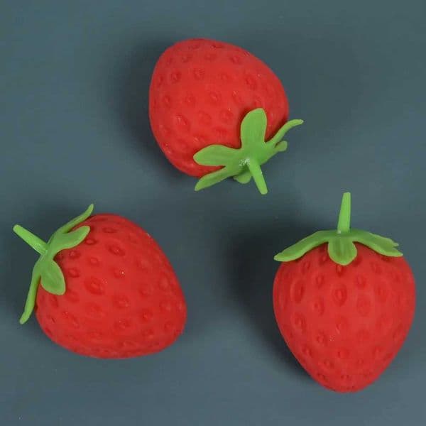 Relief Novelty Simulation Stress Strawberry Squishy Toy Slow Rise Dough Ball Antistress Toy Soft Bouncy Decompression Gift Z260604