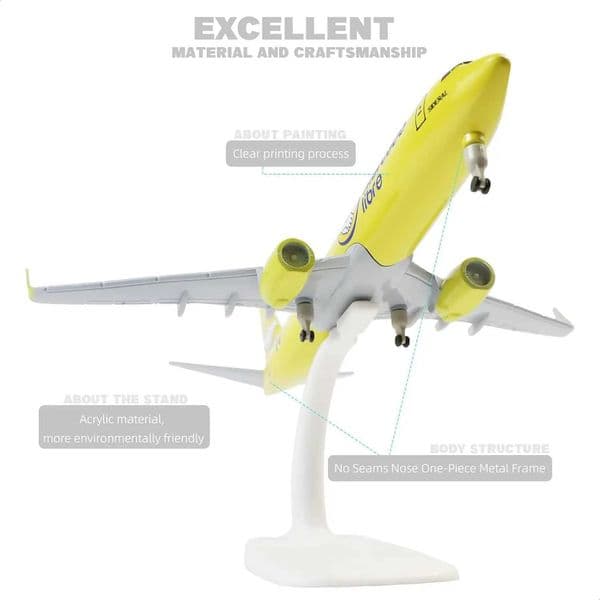 1300 Scale Mercado 737 Model Plane 20CM Metal Scale Aircraft Diecast Model Kits Toy Planes for Boys Collection and Gift C260604
