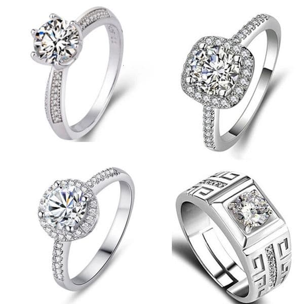 Jewelry designer S925 moissanite eight heart eight arrow ring, simple and classic six claw wedding ring jewelry gift