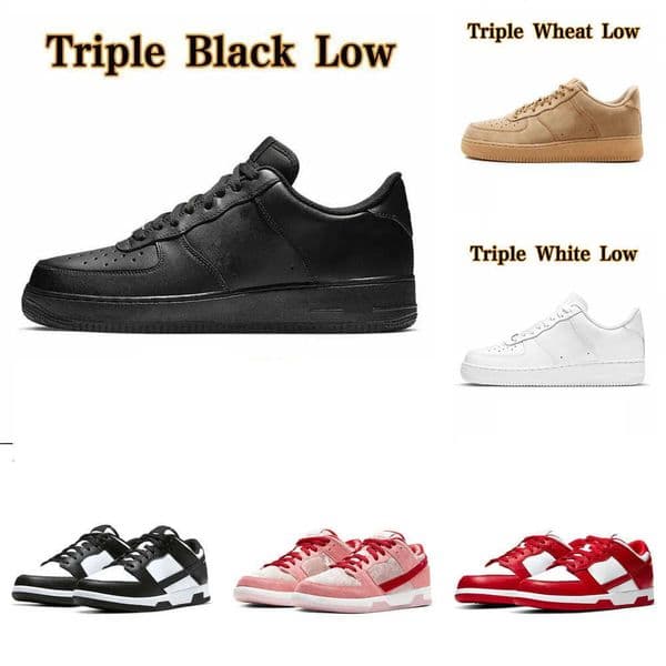 and One af1s big Casual Sneakers kid kids Classic 1 Triple White Black Boys Girls Shoes Children Youth Traienrs Outdoor Sports Runners 1s forc Shoes size 8C