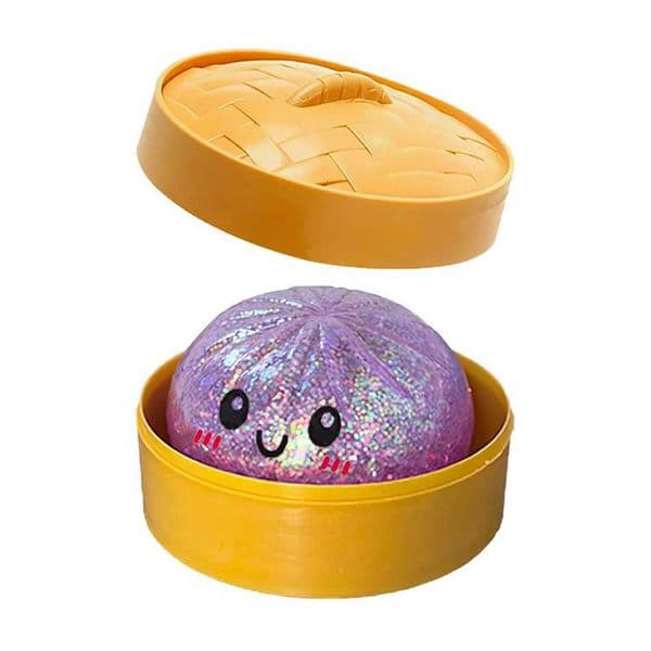 Squishy Glitter Dumpling 6 style with Box Dumplings Sensory Squeeze Toy for Stress Relief Fans Gifts L2606041