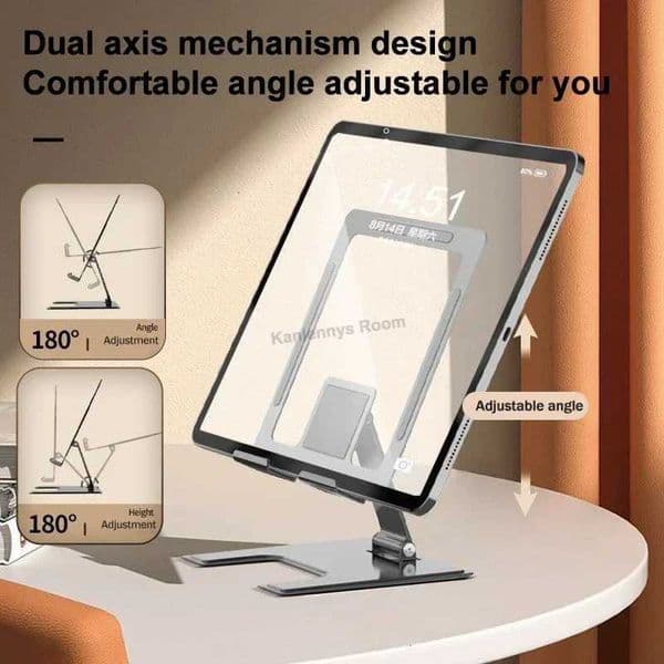 Aluminum NEW Alloy Foldable Tablet Stand Adjustable Height Angle Desktop Stand Holder For Ipad Pro/Air/Min Mobile Phone BracketT2600604