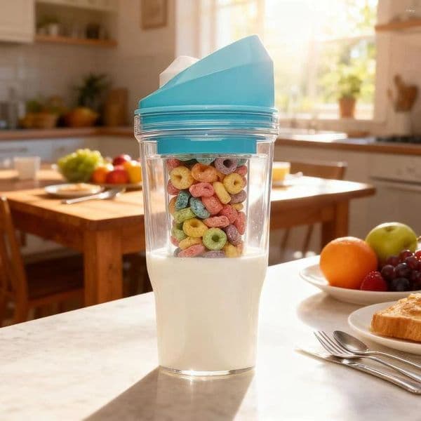 Water Bottles 2026 Creative Milk Tea Oatmeal Cup 2-in-1 Design Portable Travel Convenient Bottle Ideal Choice For Daily Use