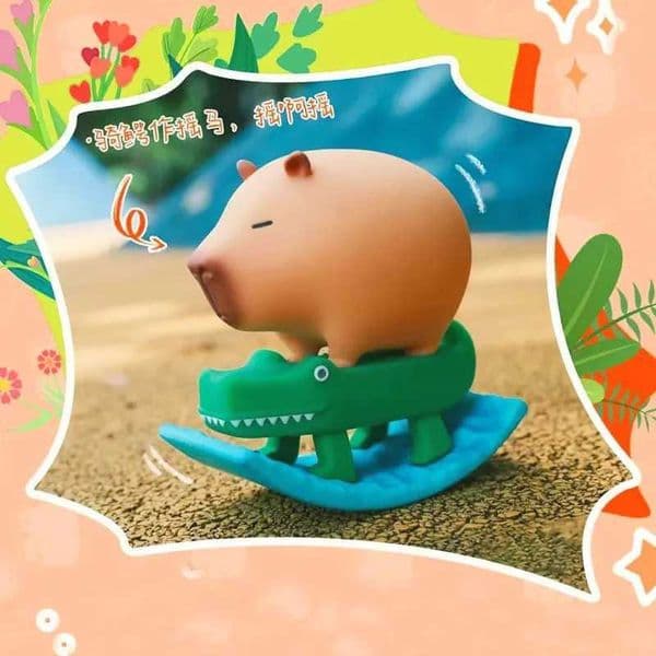 Luck Moai Capybara Blind Box Cute Collectible Figure Creative Rocking Animal Design Desktop Ornament Trendy Toy Gift L2606049VP0